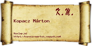 Kopacz Márton névjegykártya